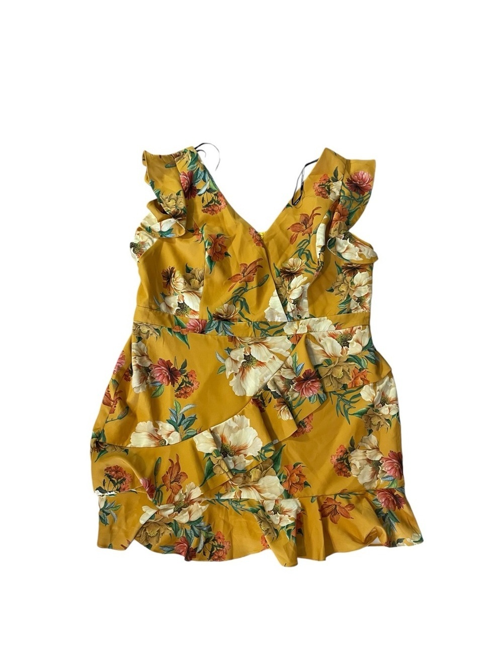 City Chic size 22 3x yellow floral dress new with tags